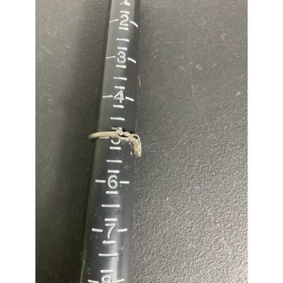 Vintage Silver Tone Ring With Swirl Design - Picture 2 of 6